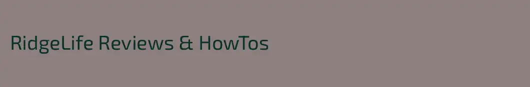 RidgeLife Reviews & HowTos